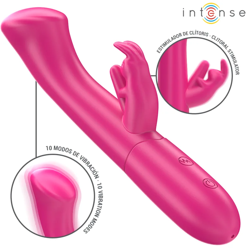 Intense - Julieta Rabbit Vibrator 18.6 cm | 10 Vibrationsmodi | Rosa