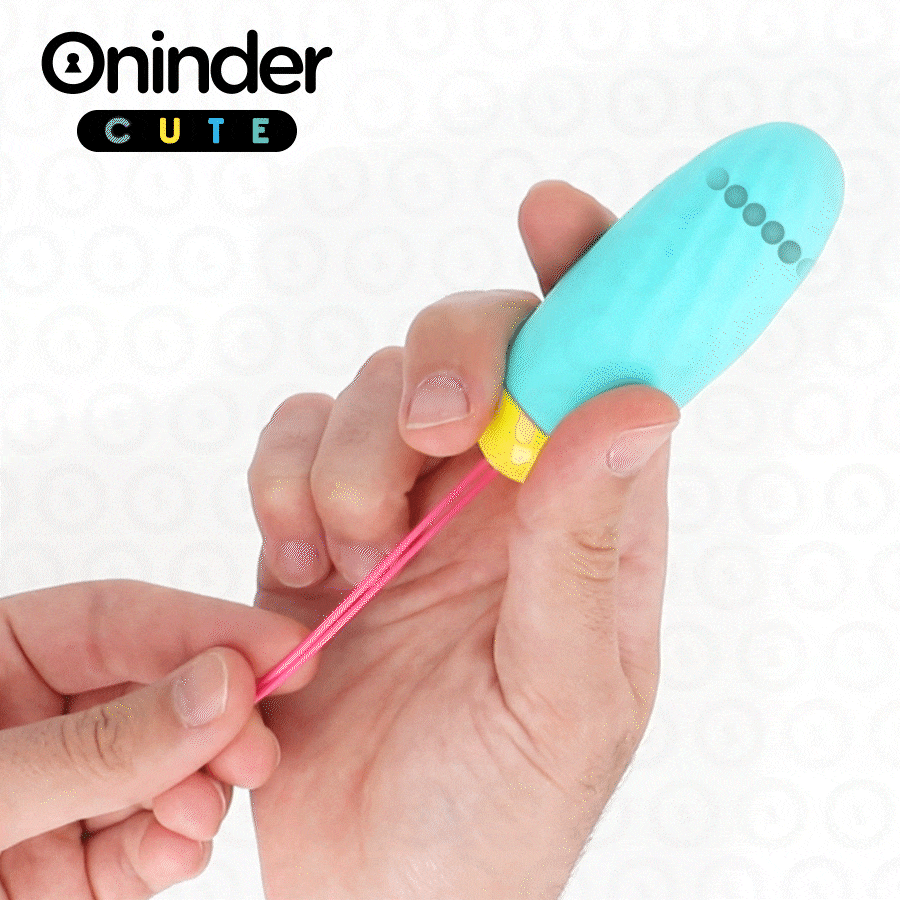 Oninder Cute - Vibrating Pleasure Egg with Rotating Silicone Gems - Free Global App