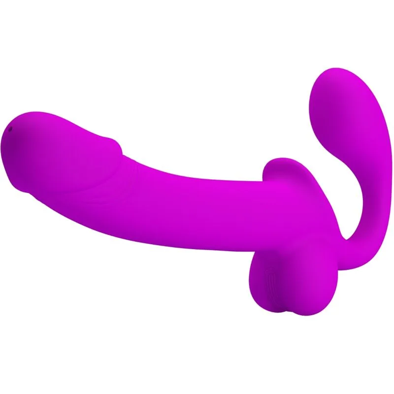 Pretty Love Kelpie Strapless Double Strap-On Stimulator – Purple