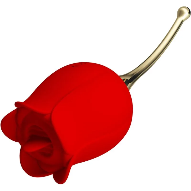 Pretty Love - Rose Lover Klitorisstimulator med 12 Vibrationsmodi | Röd
