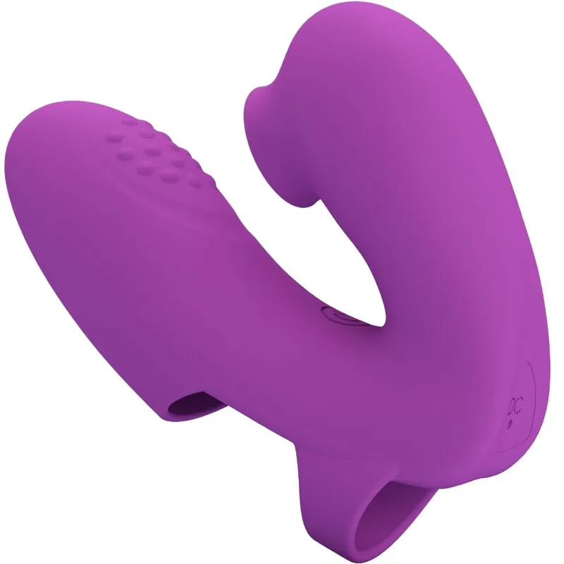 Pretty Love Athena Fingervibrator med Klitorisstimulator – Lila