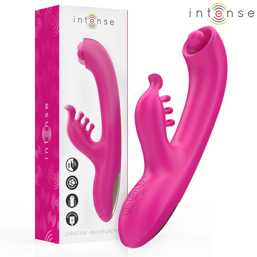 Intense - Christina Multifunktions Rabbit-Vibrator 22,5 cm | Tre Motorer | Rosa
