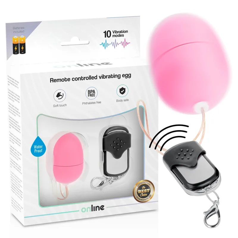 Online - Fjärrkontrollerat Vibrerande Ägg S Rosa