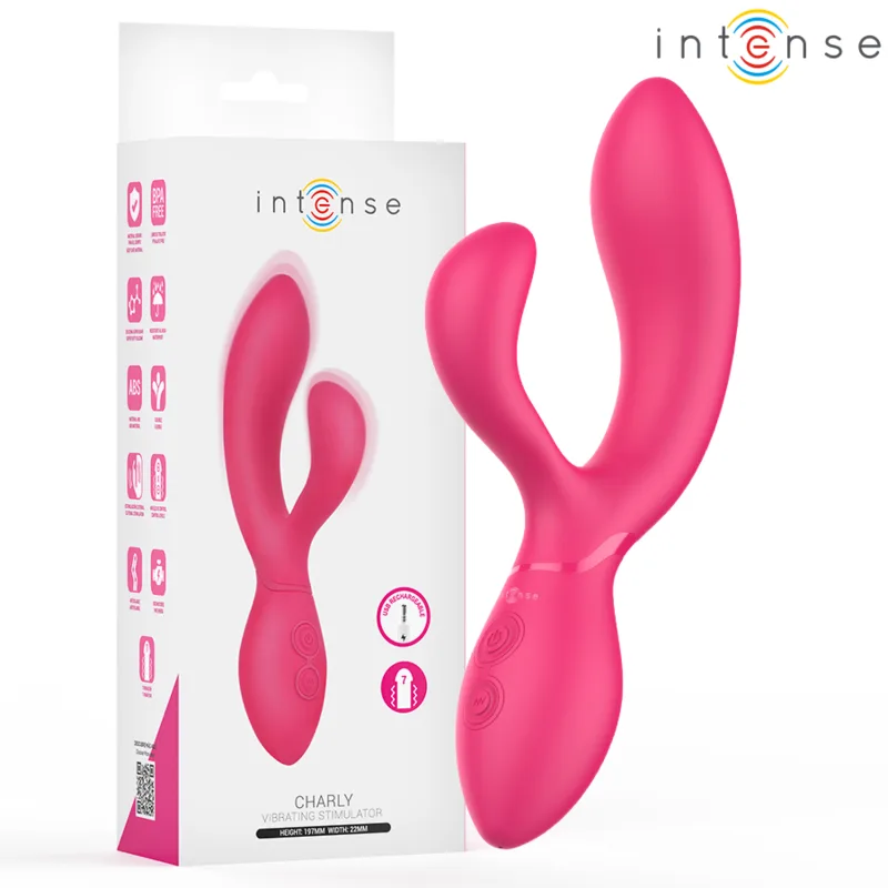 Intense - Charly Artikulerad Dual-Motor Vibrerande Stimulator med Klitorisarm