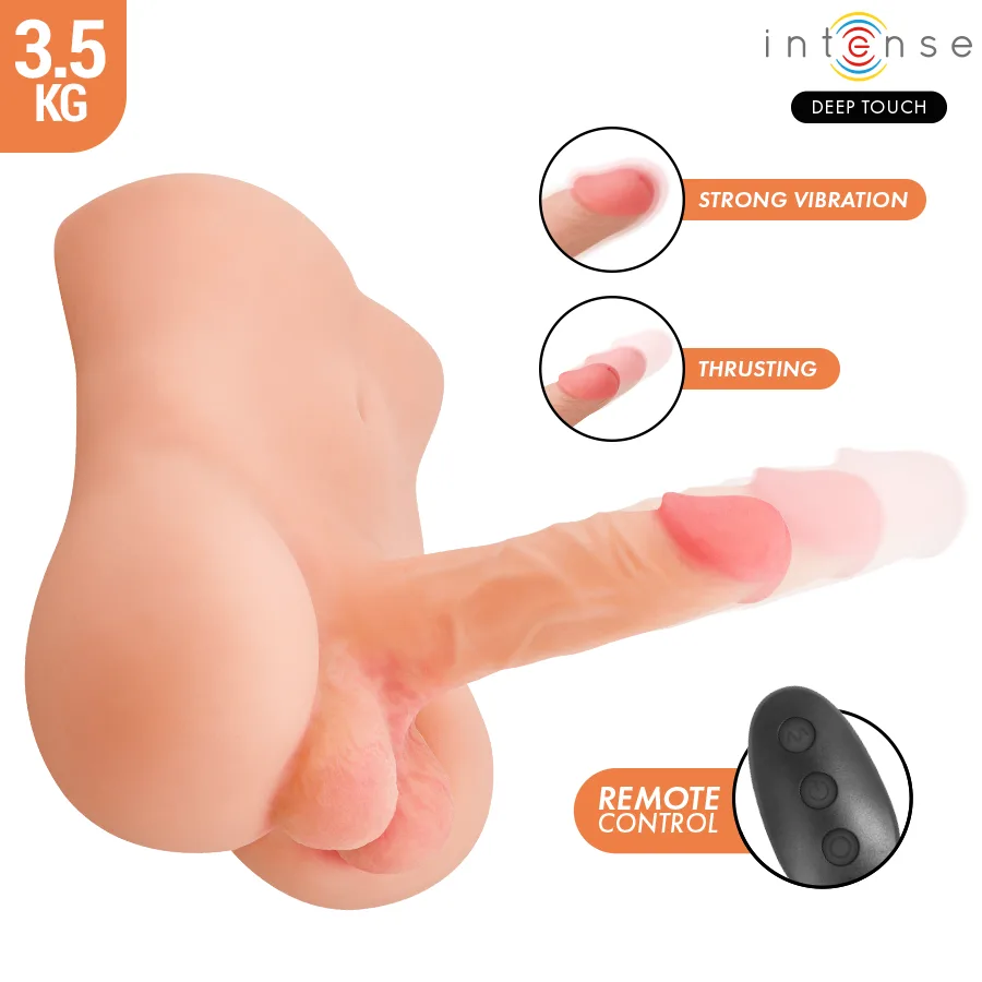 Intense Deep Touch – Damien Realistic Male Torso with Thrusting & Vibrating Dildo and Remote Control | 3.5 kg
