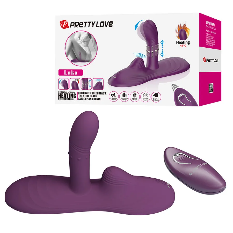 Pretty Love Luka Sittande Vibrator med Värmefunktion och Fjärrkontroll