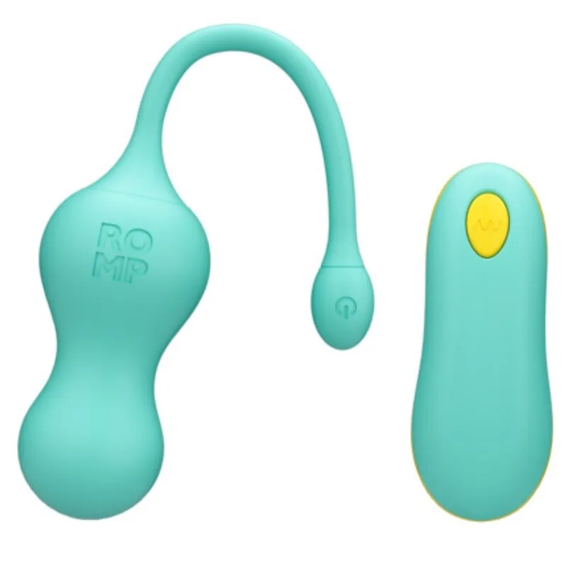 Romp Cello Multifunction Vibrating Egg with Remote Control – Turquoise