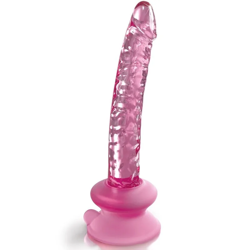 Icicles No. 86 Realistisk Glasdildo med Avtagbar Silikonsugskopp
