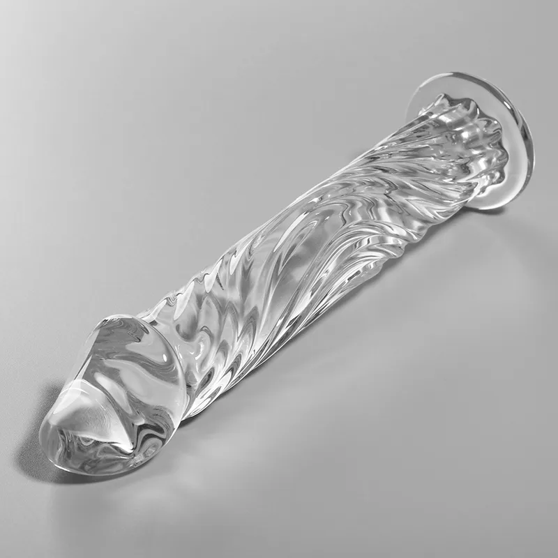 Nebula Series by Ibiza – Model 12 Borosilicate Glass Dildo, Clear | 17 cm Length × 3.5 cm Diameter