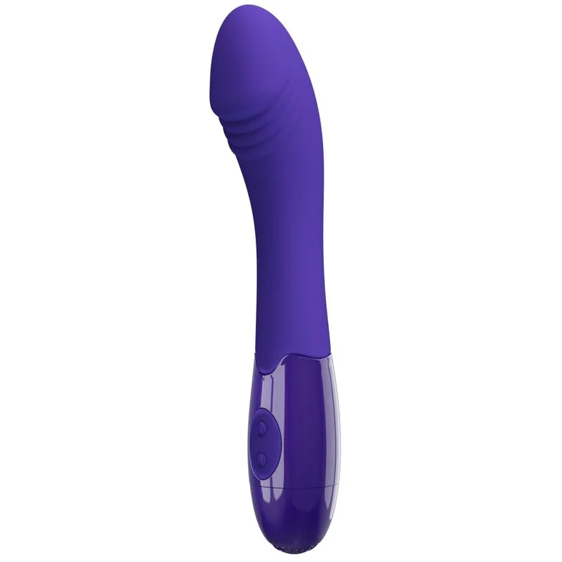 Pretty Love Elemental Youth Violet Rechargeable Silicone Vibrating Dildo – 30 Vibration Functions