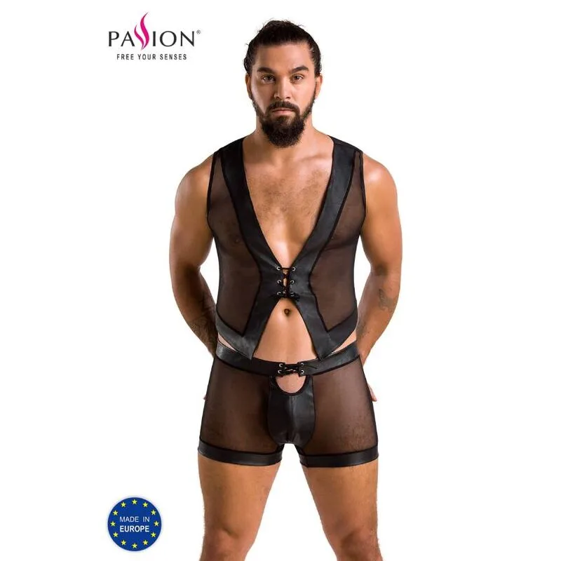 Passion 053 William Lingerieuppsättning – Svart, Storlek S/M
