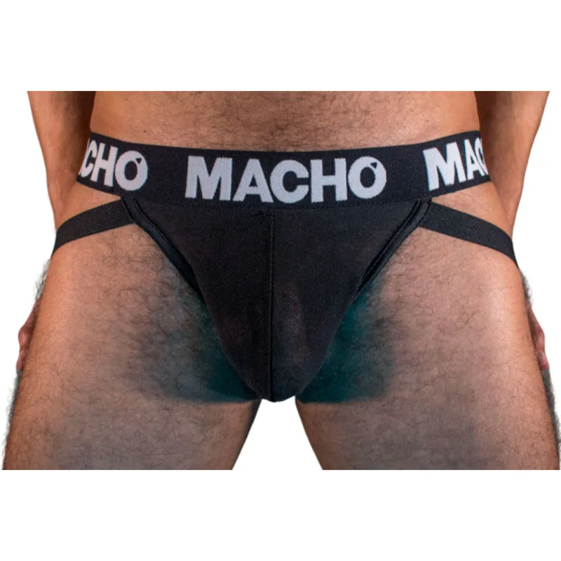 Macho MX25NN Semi-Transparent Elastic Jockstrap | Black | Size S
