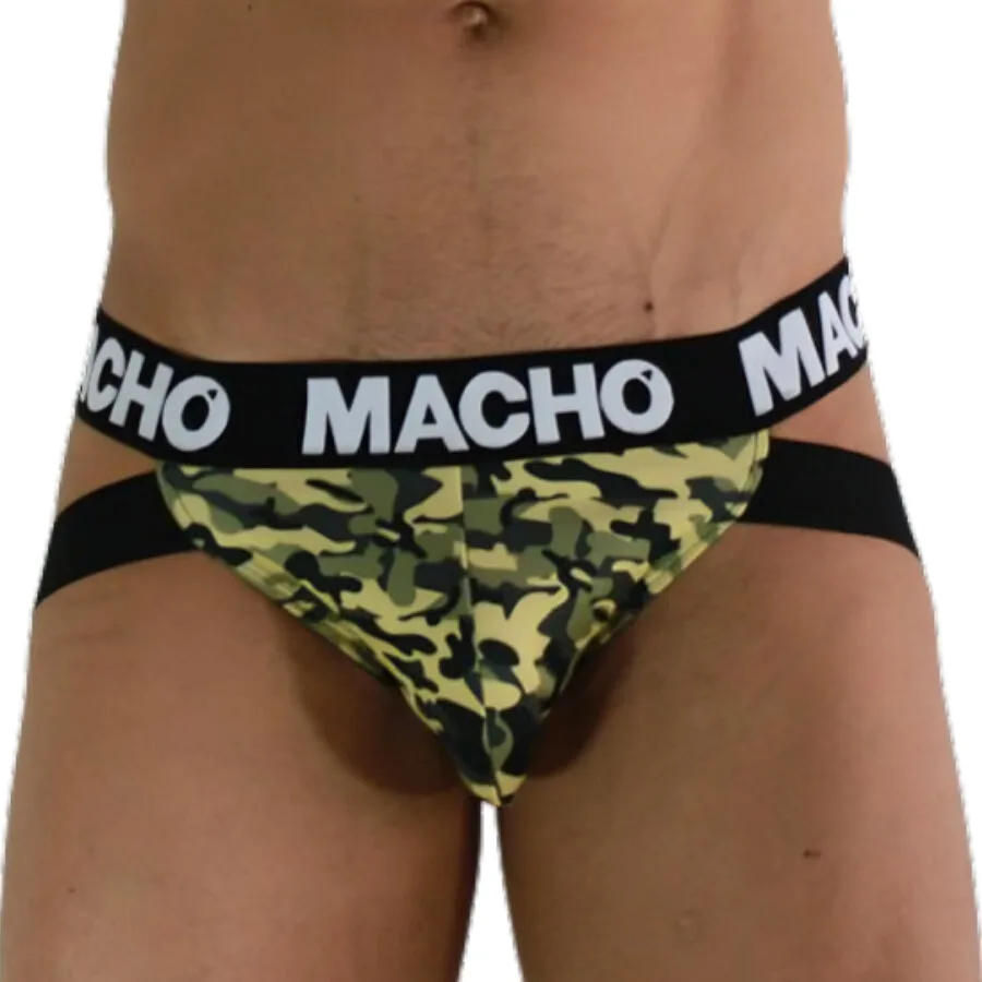 Macho MX28MV Military Jockstrap | Anatomical Support Underwear | Green | Size M