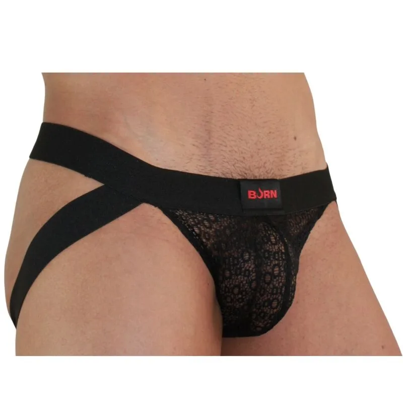 BURN 005 Jockstrap Lingerie for Men – Black, Size XL