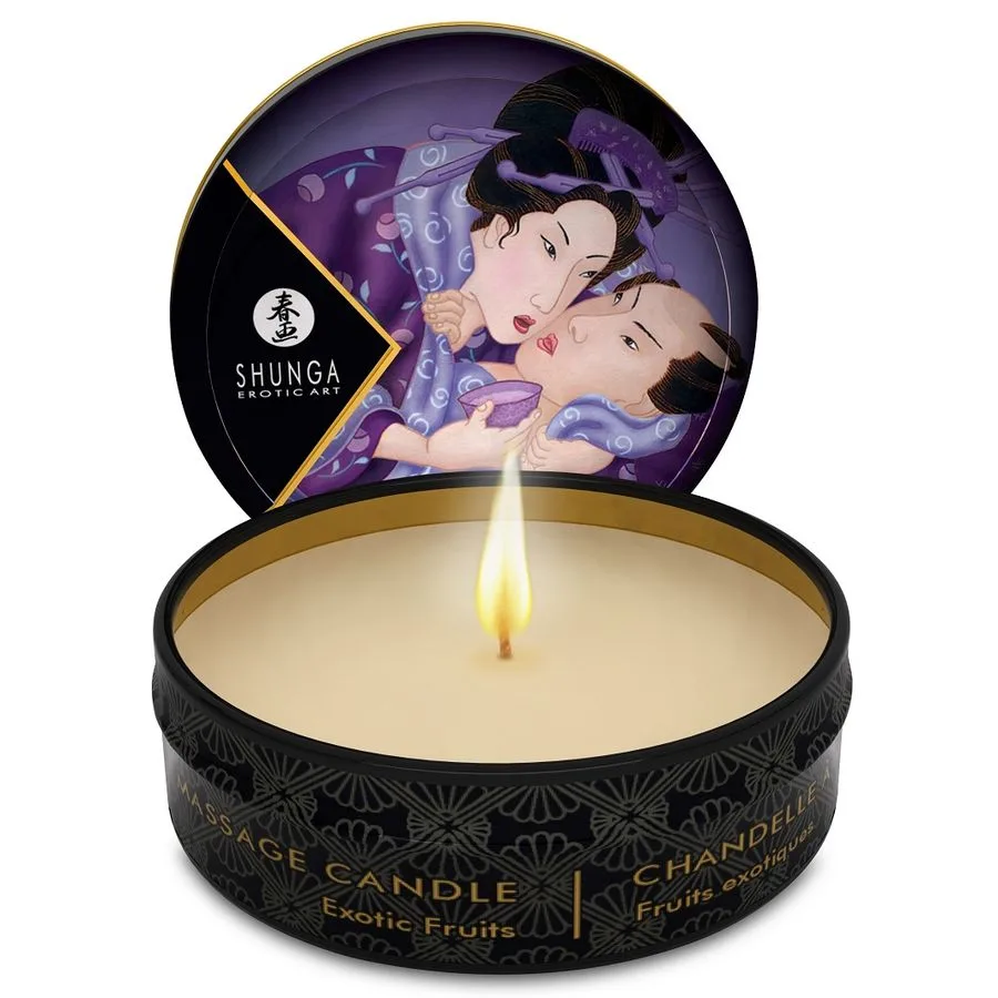 Shunga - Mini Caress by Candlelight Exotic Fruits Massageljus 30ml
