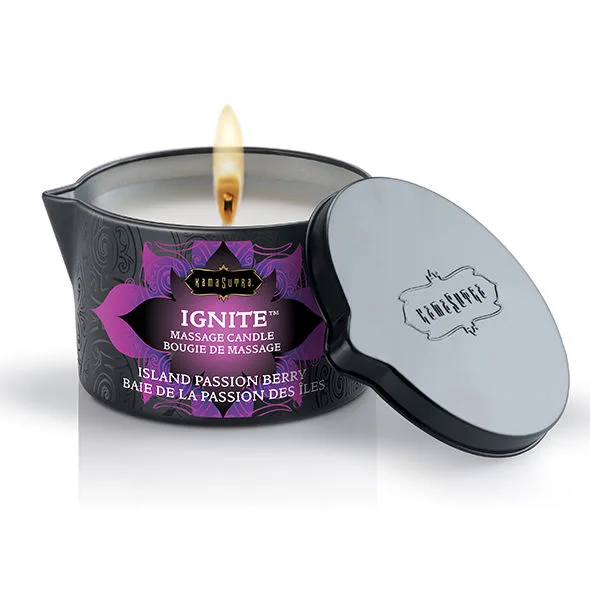 Kamasutra Massageljus – Passion Island | 170g Sinnligt Kroppsoljesljus