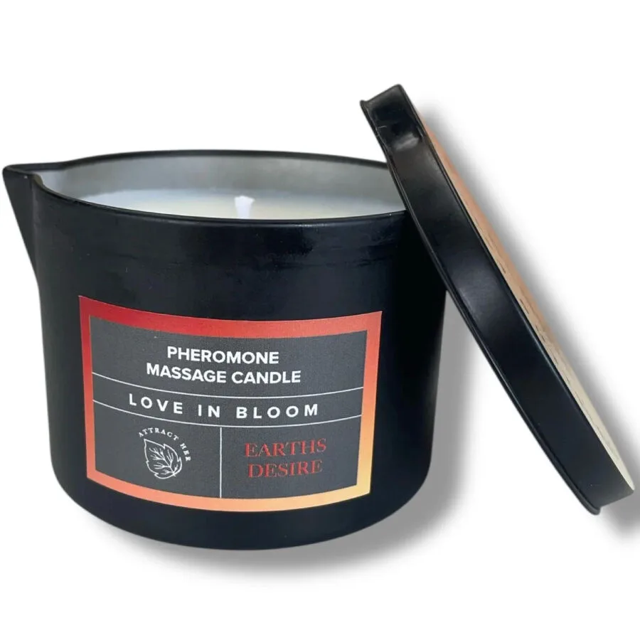 Eye of Love - Bloom Massage Candle Sativa Earth's Desire 150ml | Feromonfyllt Sensuellt Massageljus