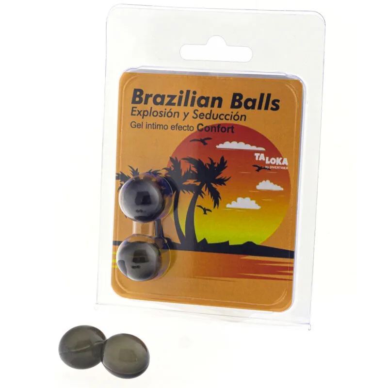 Taloka - 2 Brasilianska Massagebollar med Comfort Effect Upphetsningsgel