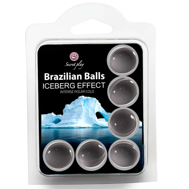 Secret Play Set om 6 Brasilianska Massagebollar med Intensiv Kylande "Iceberg"-Effekt
