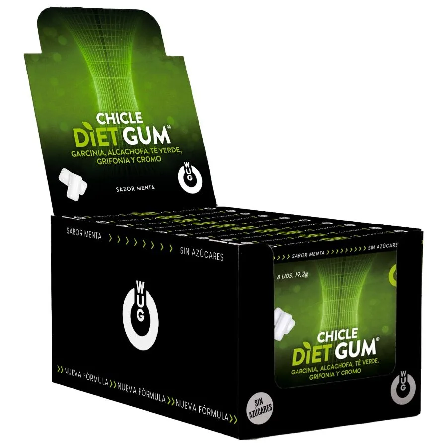 Wug Diet Aptitdämpande & Begärskontrollerande Tuggummi – 1 Förpackning med 8 Enheter