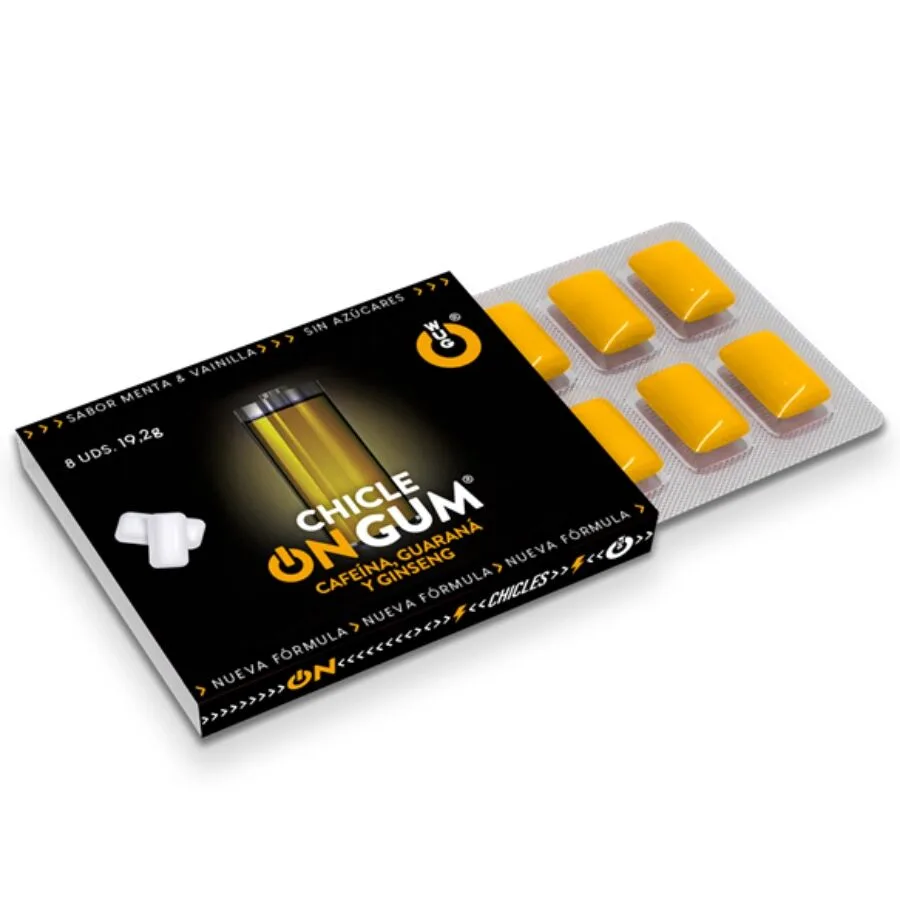 Wug Gum - Energituggummi med Koffein, Ginseng & Guarana | Förpackning med 8 enheter