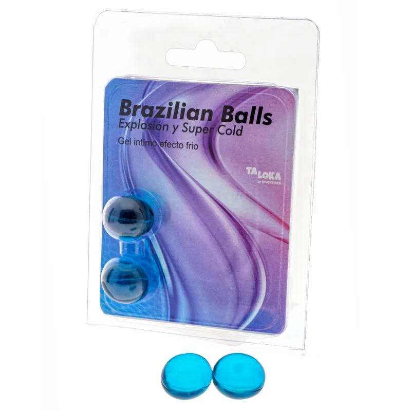 Taloka - 2 Brasilianska Massagebollar med Kyleffekt och Stimulerande Gel