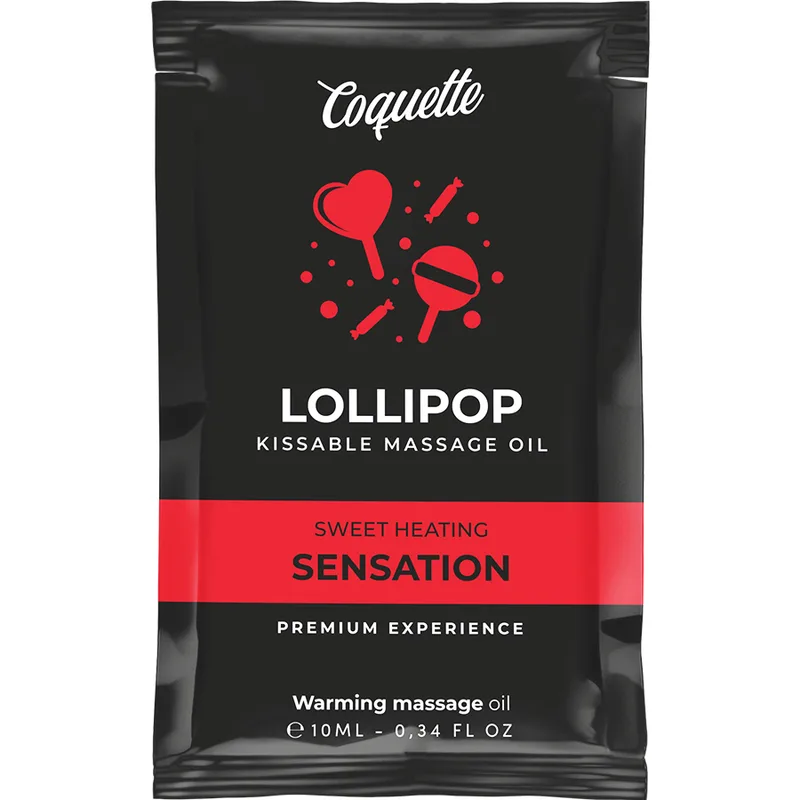 Coquette Chic Desire - Pocket Lollipop Kissable Warming Massage Oil | Heating Sensation | 10 ml