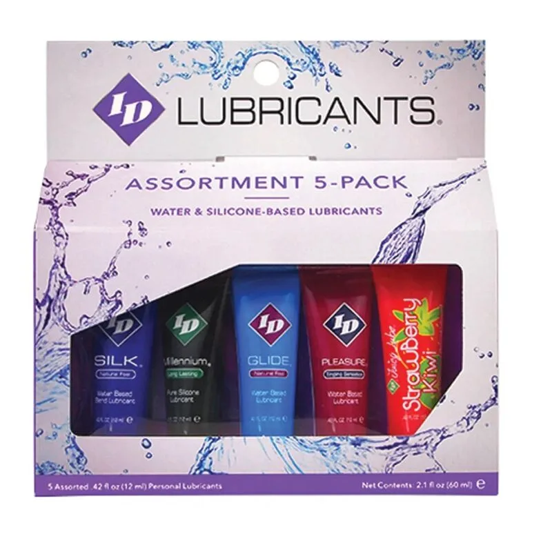 ID Juicy Lube – Blandade Smaksatta Vattenbaserade Glidmedelstuber | 5-pack | 12 ml Styck