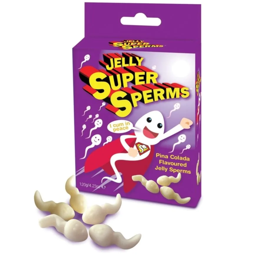 Spencer & Fleetwood - Jelly Super Sperm Gummies | Roliga Spermieformade Godisbitar | Piña Colada-smak | 120g