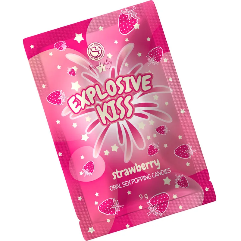 Secretplay - Jordgubbssmakande Explosiva Poppande Godis för Intimt Spel