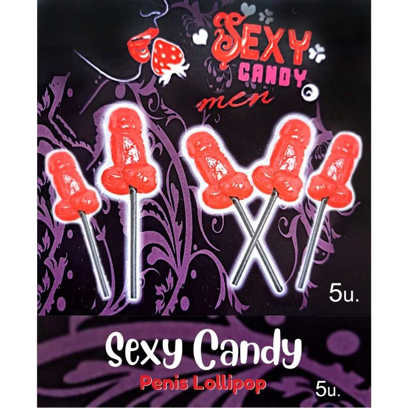 Diablo Picante - Box of 5 Cherry-Flavoured Penis-Shaped Lollipops