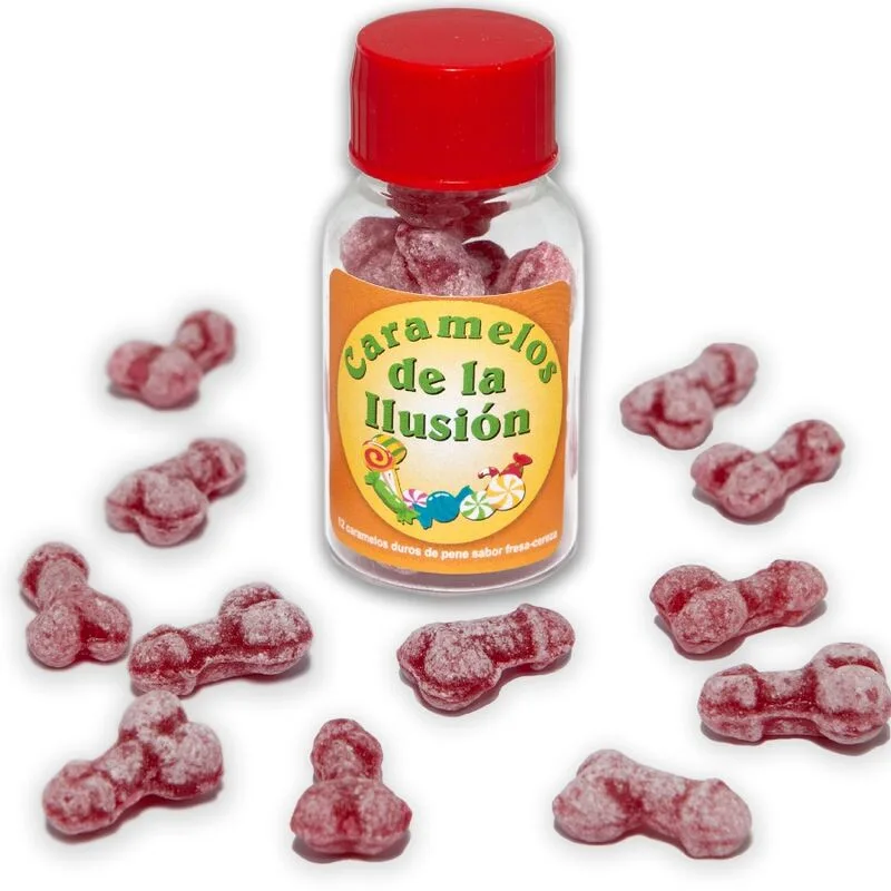 Diablo Picante – 12 Fallosformade Illusionsgodis | Jordgubbe & Körsbärssmak