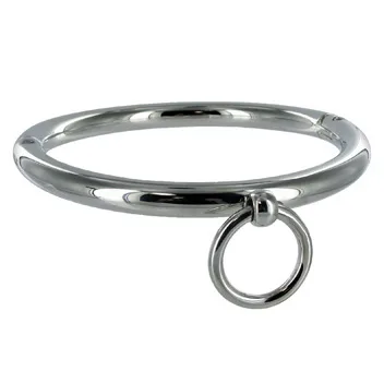 Metal Hard - BDSM Låshalsband med O-ring 18CM