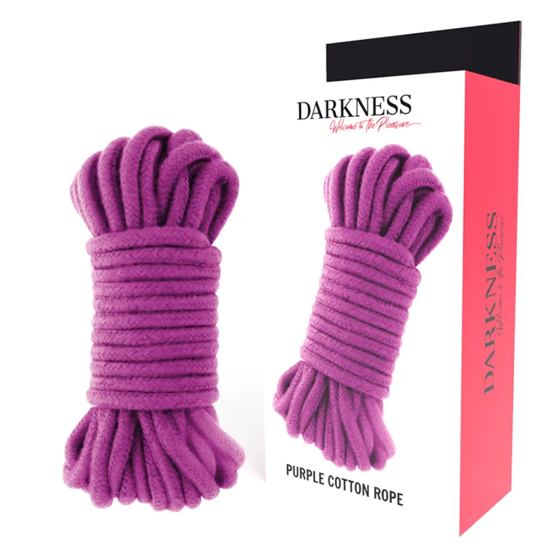 Darkness Japanskt Bondagerep 5 M – Lila Bomullsrep för Fasthållning