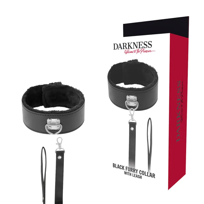 Darkness – Fodrad Halsband med Kedja i Titanfinish
