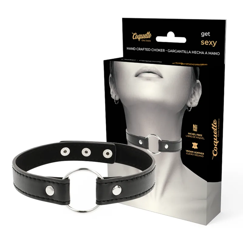 Coquette Chic Desire – Justerbart Halsband i Veganskt Läder | Elegant Fetish-Accessoar för Kvinnor