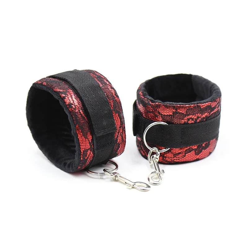 Ohmama Fetish – Velvet-Lined Restraint Handcuffs with Adjustable Nylon Strap