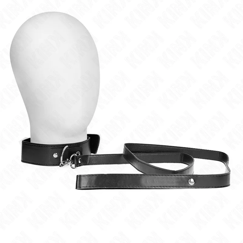 Kink Adjustable Collar Necklace with Belt Strap – 116 cm Svart, Justerbar 32–50 cm x 8 cm