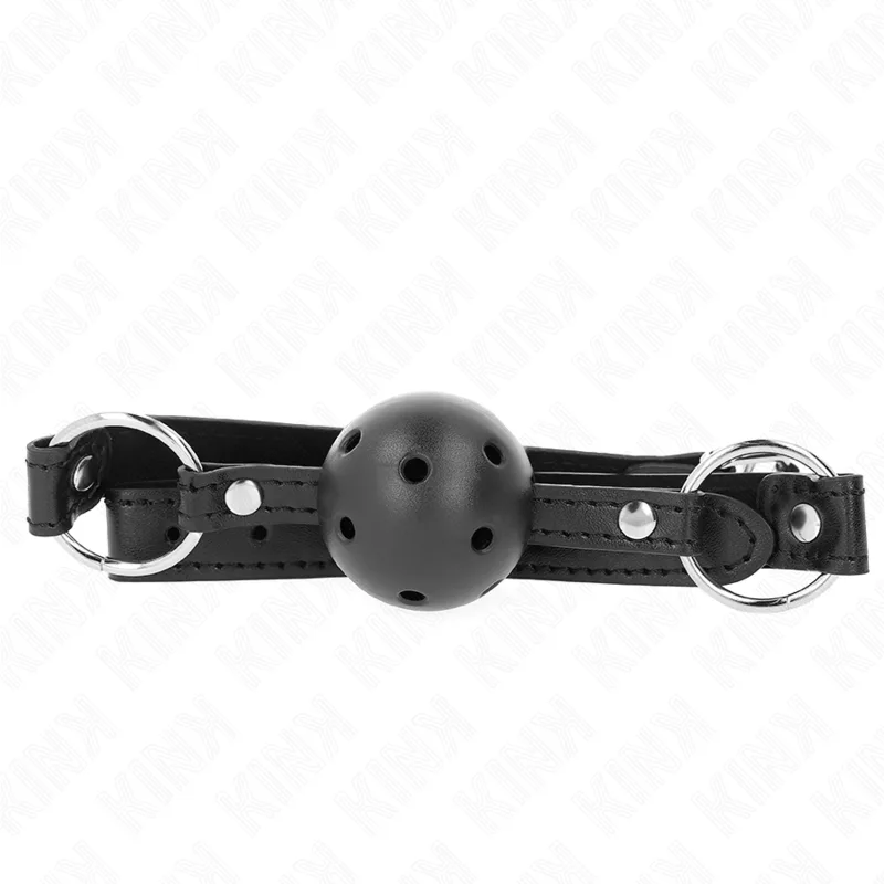 Kink Hollow Hard Ball Gag – Black | 4.5 cm Ball | 63.5 x 2 cm Strap