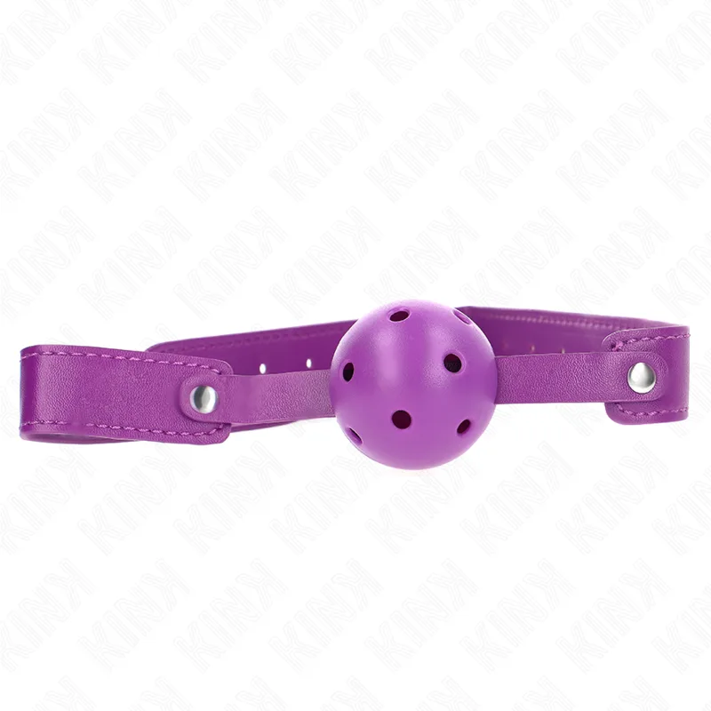 Kink Purple Breathable Ball Gag – 4.5 cm Ball with 65 x 2.5 cm Strap