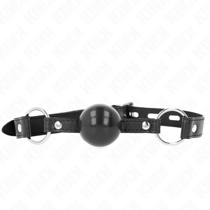 Kink Black TPE Ball Gag – 4 cm Ball with 60 x 2 cm Adjustable Strap