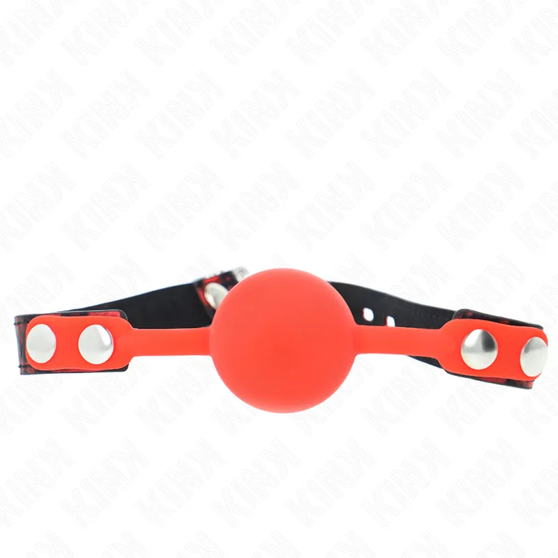 Kink Model 2 Silicone Ball Gag with Security Lock – 4 cm Ball, 60 x 2 cm Strap