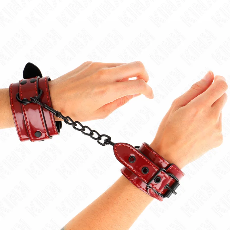 Kink Dark Red Wrist Restraint Cuffs – 23 x 5 cm