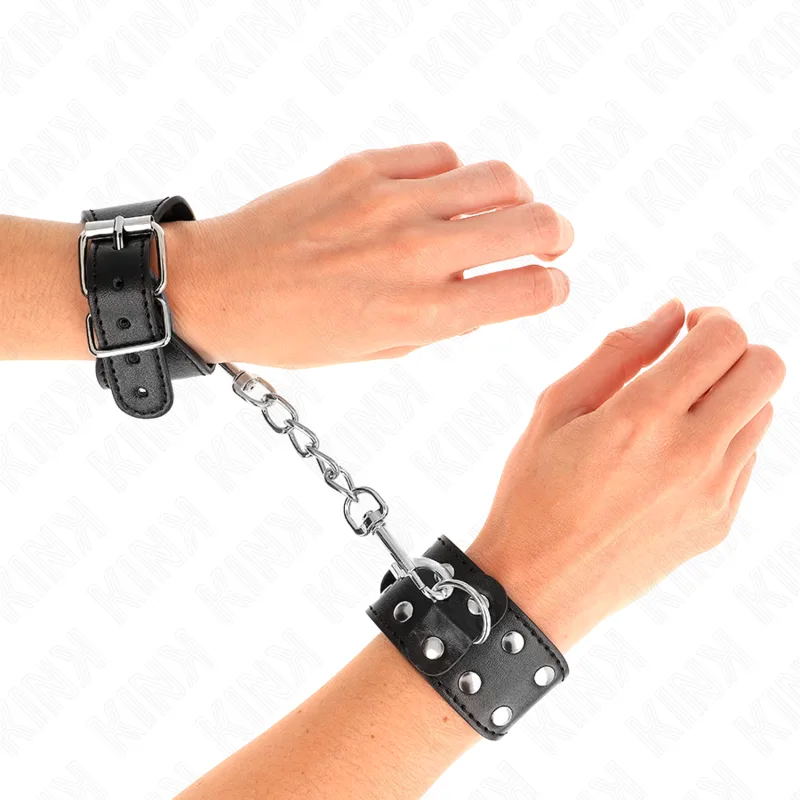 Kink Justerbara Dubbelradiga Nitarmband i Svart