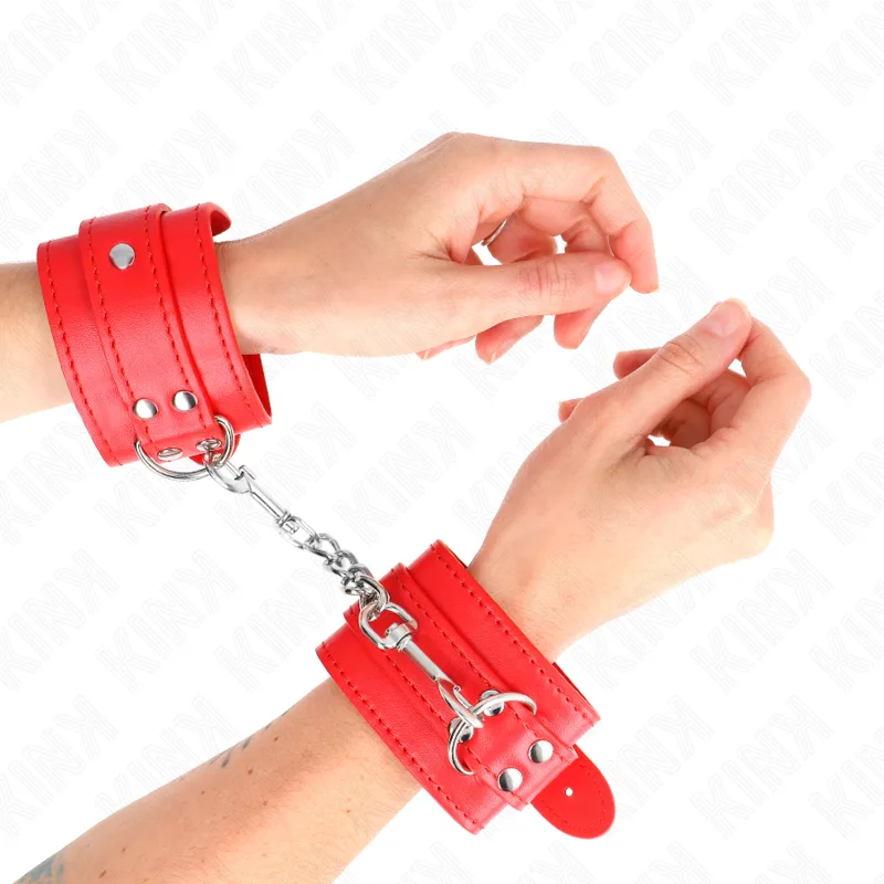 Kink Simple Handledsbojor – Justerbara Röda Manschetter (20–23 cm x 5,5 cm)