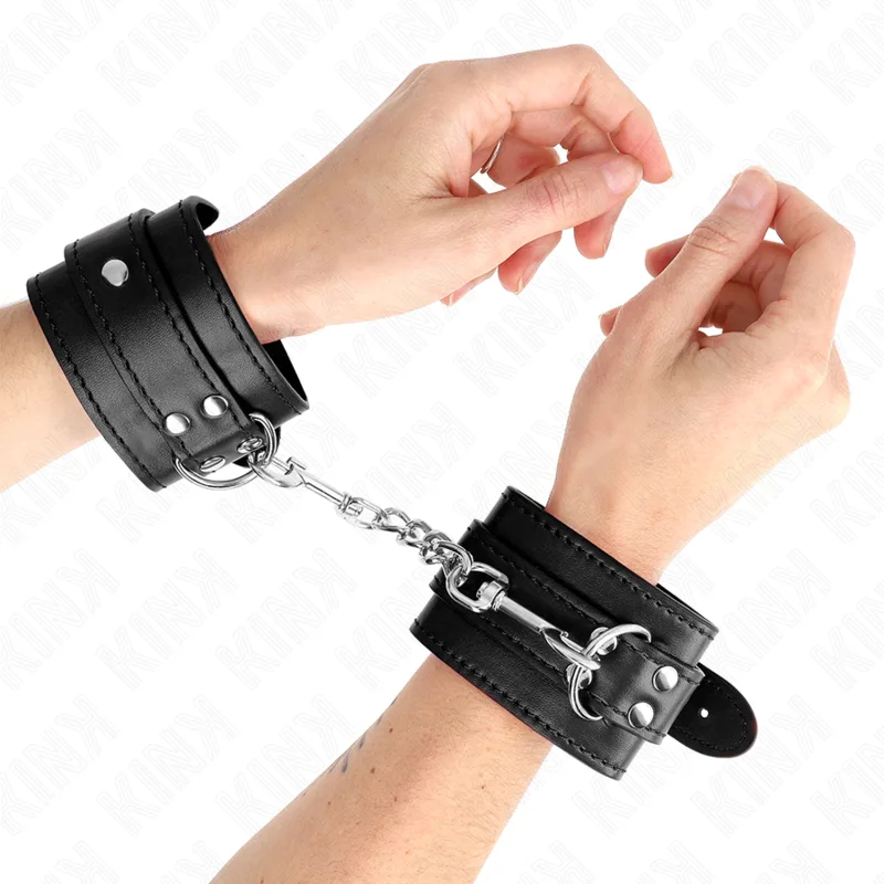 Kink Simple Handledsrestriktioner - Justerbara Svarta Manschetter (20–23 cm x 5,5 cm)