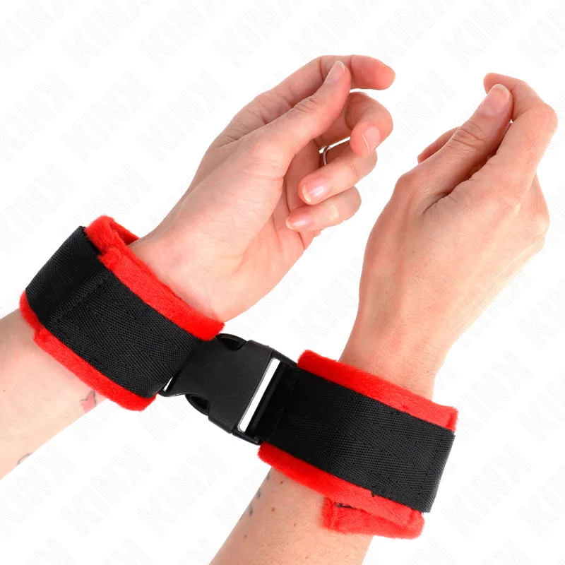 Kink Nylon Bind Hook & Loop Adjustable Wrist Restraints – Black, Model 1 (25–35 cm x 6 cm)