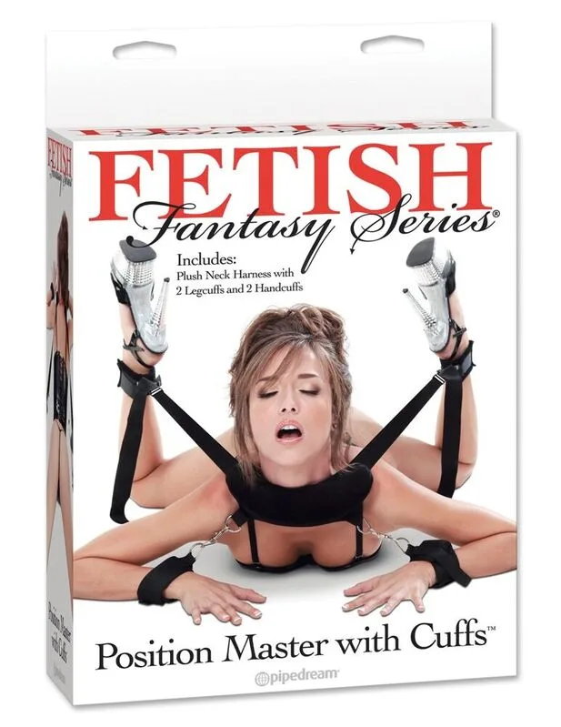 Fetish Fantasy Series – Position Master Hållsystem med Manschetter & Satäng Ögonbindel