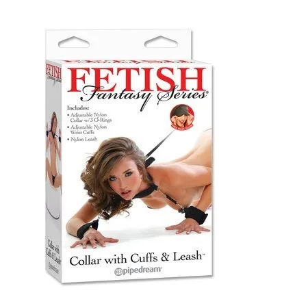 Fetish Fantasy Series - Justerbart Halsband, Handledsmanschetter & Koppelset