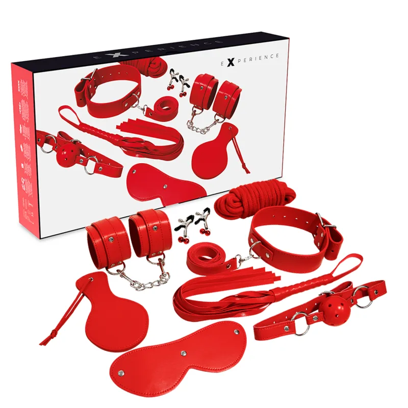 Experience - BDSM Fetish Bondage Kit | Red Series | 8-delar